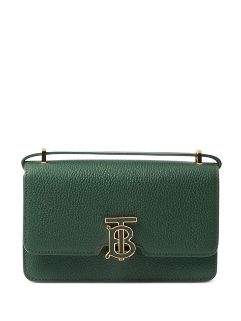 burberry tb leather shoulder bag.